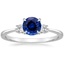 18K White Gold Petite Selene Three Stone Diamond Ring (1/10 ct. tw.), smalltop view