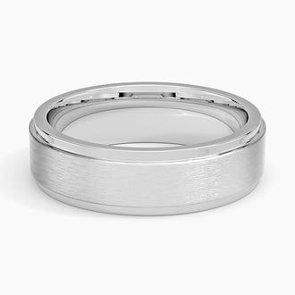 Theo Step Edge 5.5mm Wedding Ring in Platinum