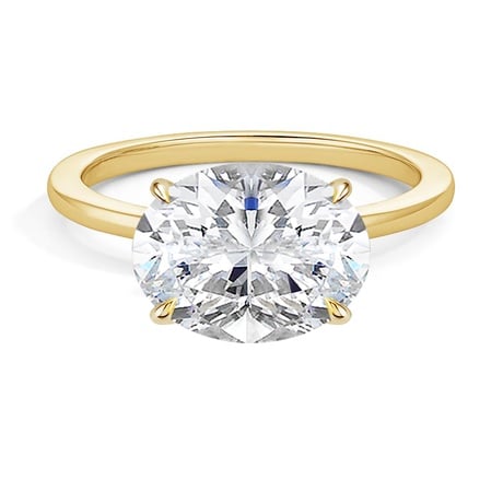 East-West Solitaire Engagement Ring