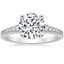 18K White Gold Poetica Diamond Ring, smalltop view