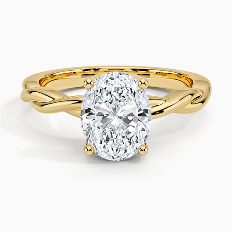 Twisted Vine Hidden Halo Diamond Ring