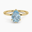 18K Yellow Gold Lumiere Diamond Ring, smalltop view
