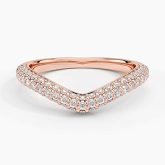 Petite Adelaide Curved Lab Diamond Ring (1/2 ct. tw.) in 14K Rose Gold