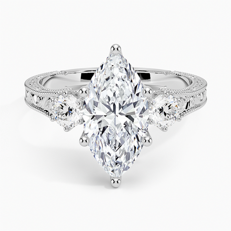 Platinum Hudson Three Stone Diamond Ring (1/3 ct. tw.)