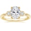 18K Yellow Gold Jaqueline Art Deco Diamond Ring, smalltop view