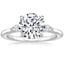 18K White Gold Aria Perfect Fit Three Stone Diamond Ring, smalltop view