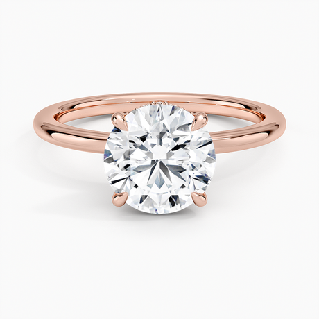 14K Rose Gold Hidden Heart Diamond Ring