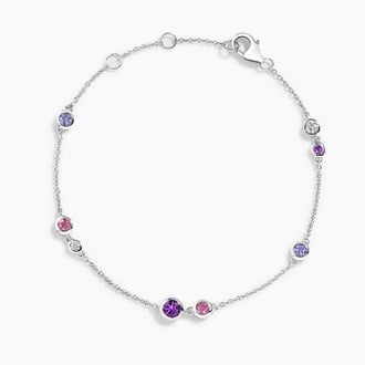 Purple Gemstone Tonal Bracelet