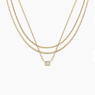 The Mainstay Lab Diamond and Mixed Chain Necklace Set