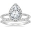 18K White Gold Cambria Diamond Ring with Marseille Diamond Ring (1/3 ct. tw.)