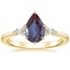 18K Yellow Gold Nadia Diamond Ring, smalltop view