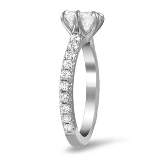 Custom Six-Prong Trellis Diamond Ring