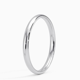2mm Slim Profile Wedding Ring in Platinum