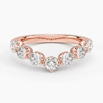 Cannes Curved Lab Diamond Ring (1 ct. tw.) in 14K Rose Gold