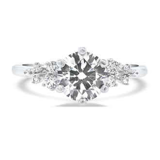 Custom Six Prong Round Diamond Ring