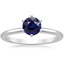 18K White Gold Six-Prong Petite Comfort Fit 1.5mm Solitaire Ring, smalltop view