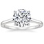 Platinum 1.4mm Provence Solitaire Ring, smalltop view