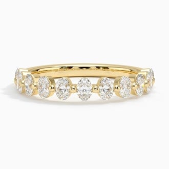 Oval Diamond Wedding Band - Ellipse