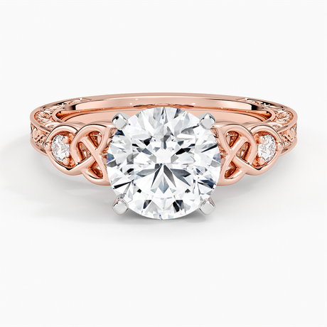 14K Rose Gold Aberdeen Celtic Diamond Ring