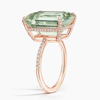 Festivity Prasiolite and Diamond Cocktail Ring