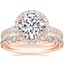 14K Rose Gold Sienna Halo Diamond Ring with Sienna Diamond Ring (1/2 ct. tw.)