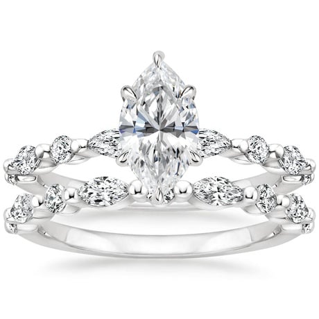 18K White Gold Versailles Diamond Bridal Set (3/4 ct. tw.)