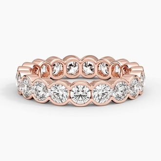 Round Eternity Lab Diamond Semi-Bezel Ring (2 1/2 ct. tw.) in 14K Rose Gold