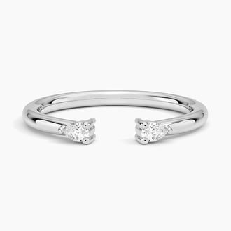 Wren Pear Diamond Ring in Platinum