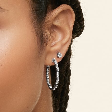 Perfect Luxe Hoop Lab Grown Diamond Earrings