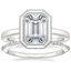 18K White Gold Blair Bezel Ring with Alena Diamond Ring