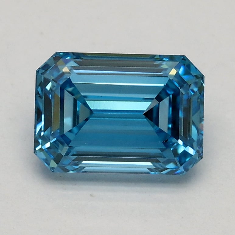 1.01 Ct. Fancy Vivid Blue Emerald Lab Grown Diamond