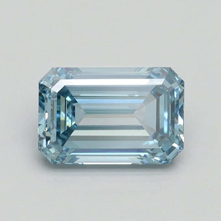 0.91 Ct. Fancy Intense Blue Emerald Lab Grown Diamond