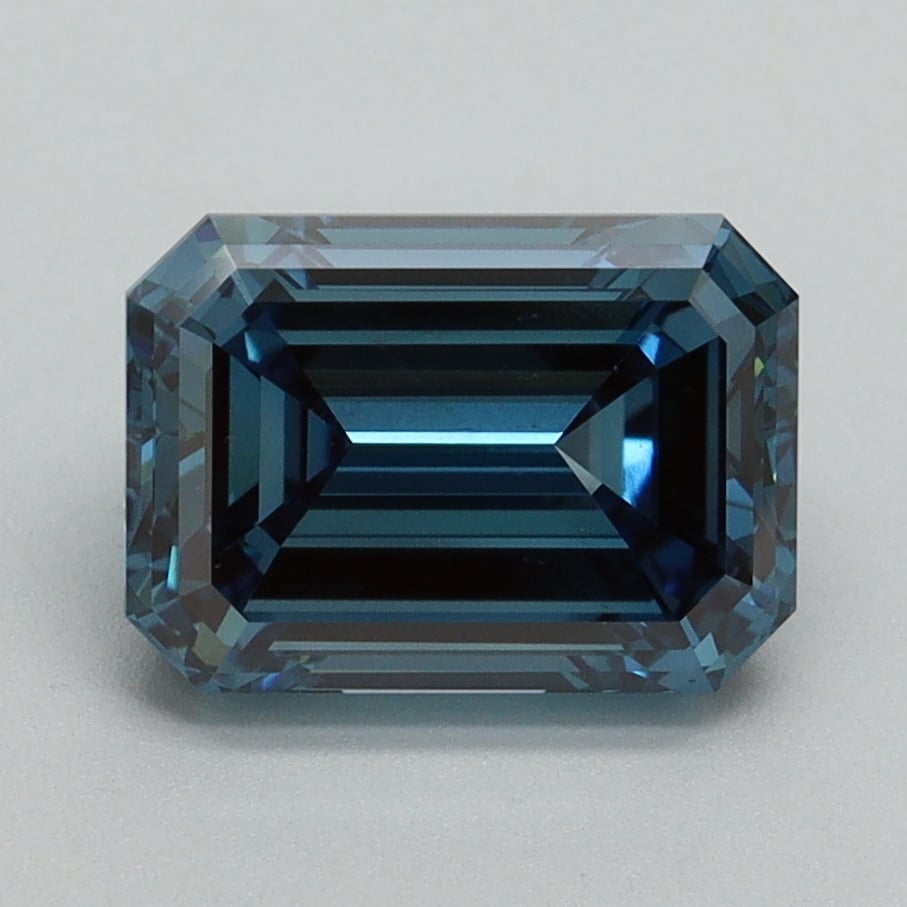 2.51 Ct. Fancy Vivid Blue Emerald Lab Grown Diamond