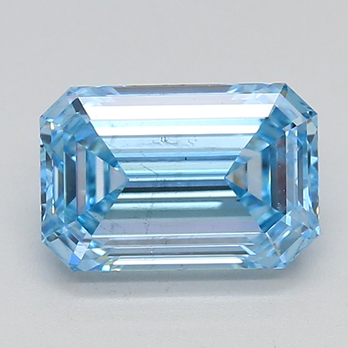 1.08 Ct. Fancy Intense Blue Emerald Lab Grown Diamond