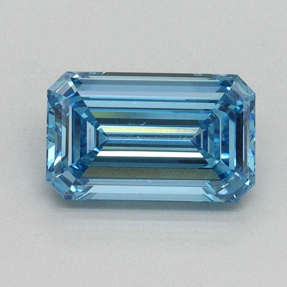 2.08 Ct. Fancy Vivid Blue Emerald Lab Grown Diamond