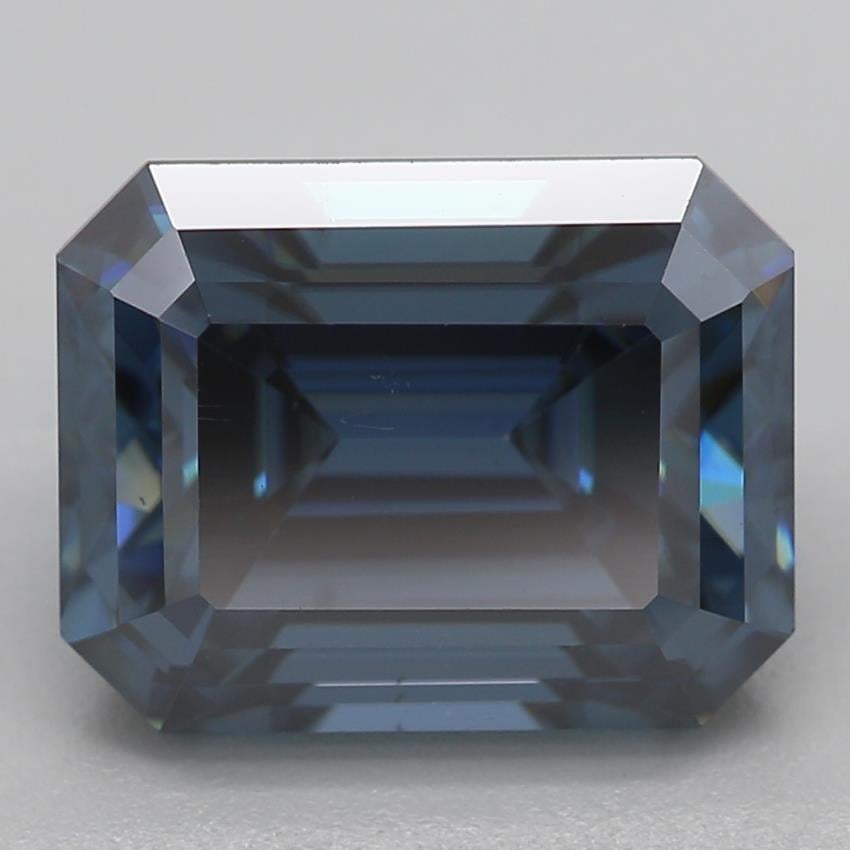 9x7mm Blue Emerald Moissanite