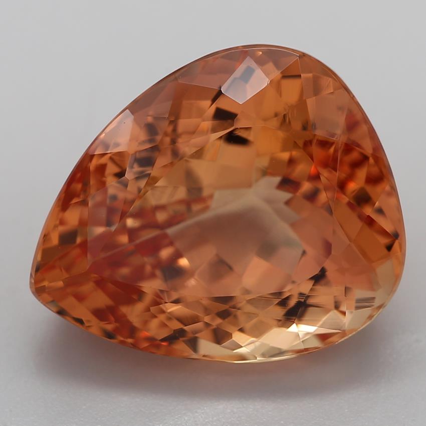 12.1x10.1mm Unheated Pear Imperial Topaz