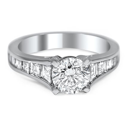 diamond channel engagement ring