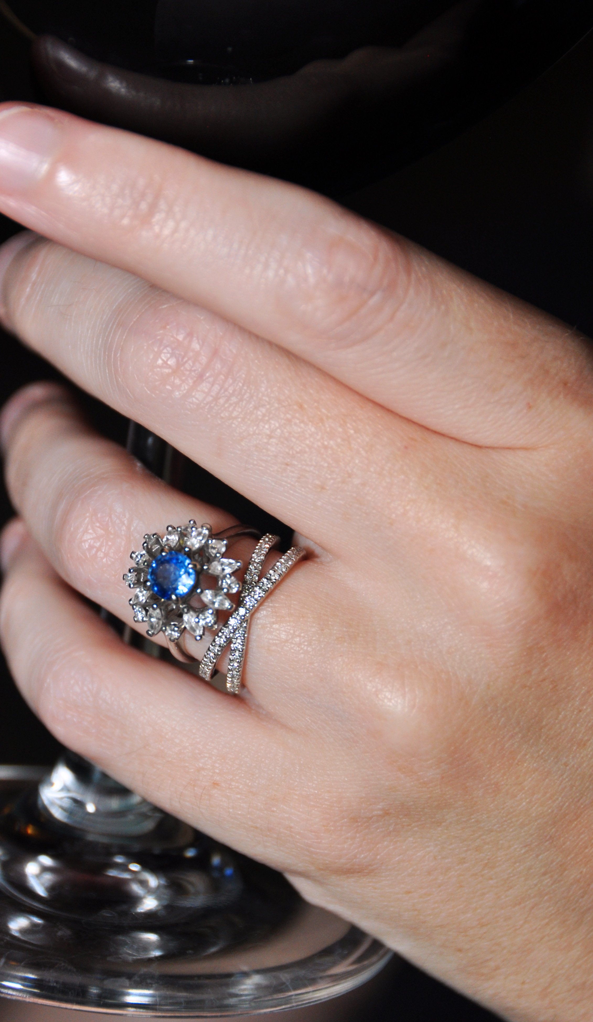 Radiant Cut Engagement Ring With Wedding Band : Amanda and Scott's ...