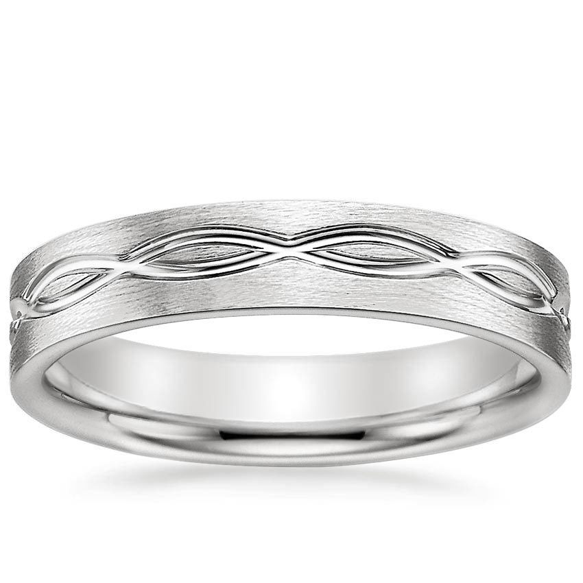 Infinite Connection Engraved Ring for Men in Silver - Ring with Hidden Message