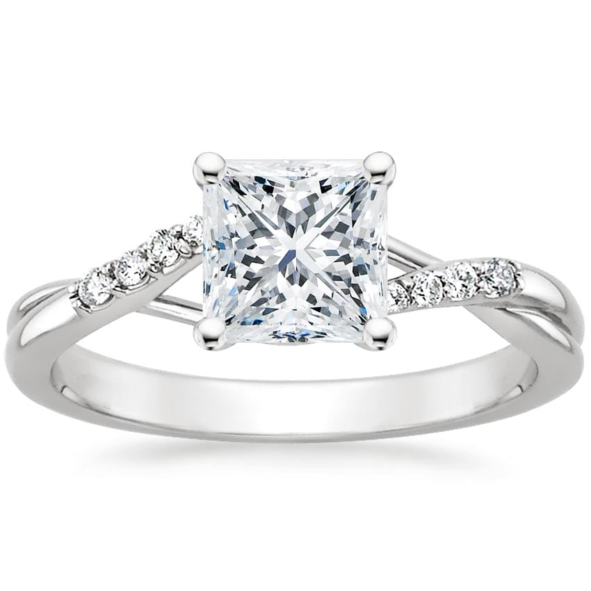 princess setting diamond engagement ring