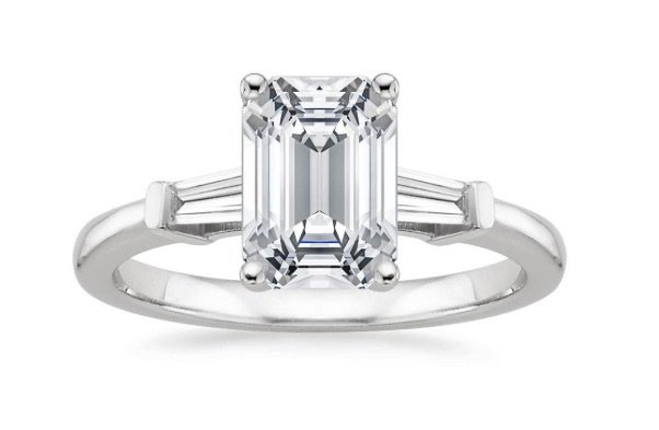 tapered baguette diamond ring