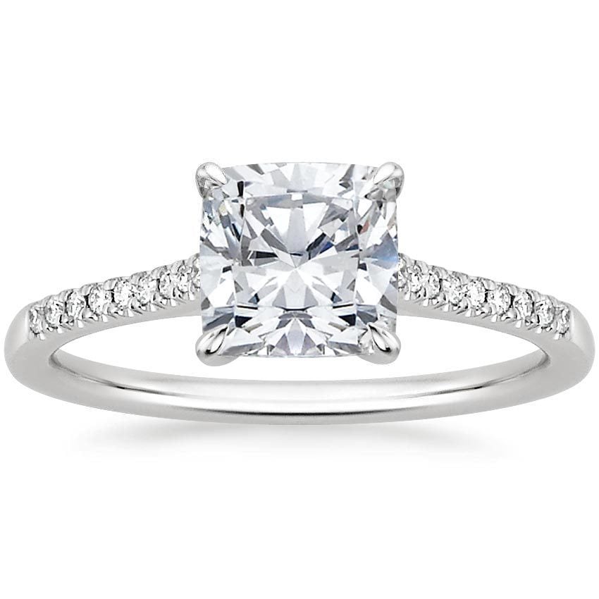 Lissome Ring with cushion cut diamond