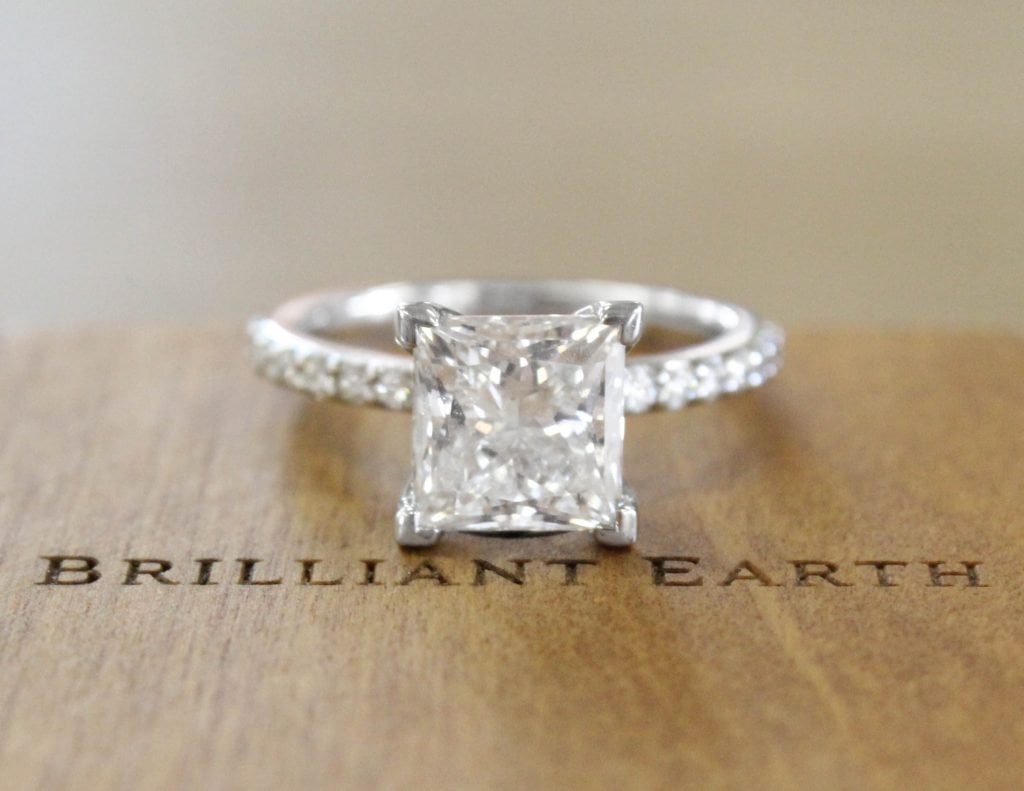 6 prong princess cut engagement ring