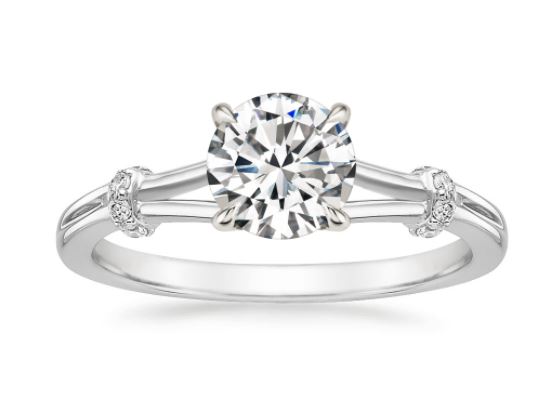 split shank diamond engagement ring