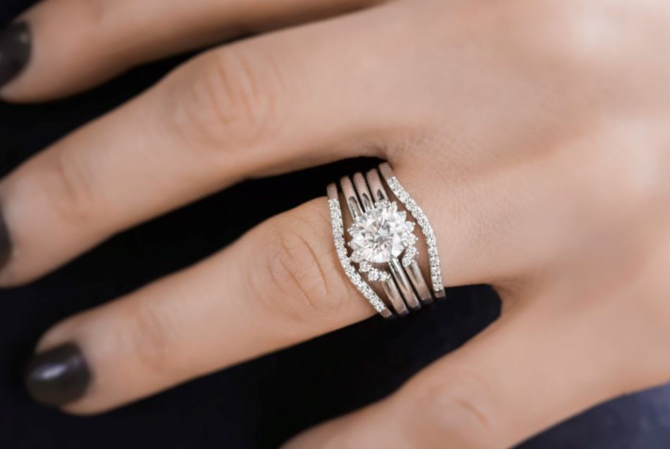 stacked engagement rings