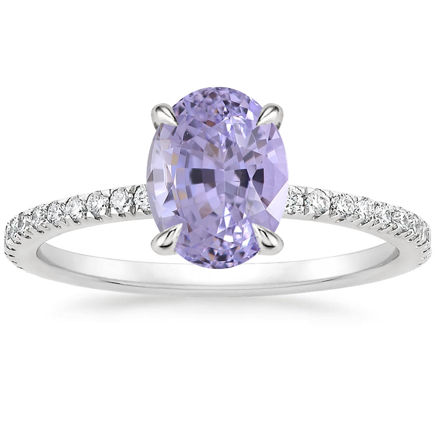 light purple diamond wedding ring