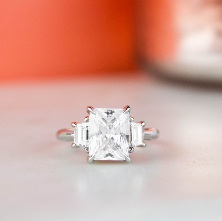 radiant cut diamond ring