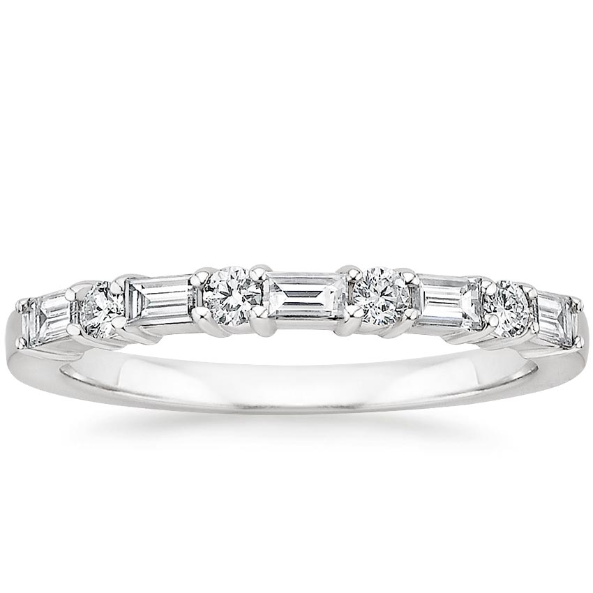 Emerald Cut Wedding Bands - Brilliant 