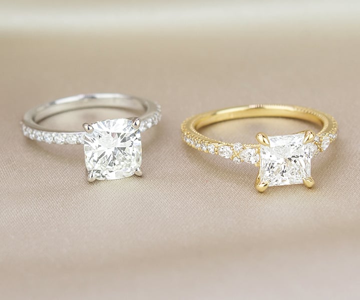 3 Ct Princess Cut Diamond Wedding Engagement Ring 14k White Gold Finish  Size K-S | eBay